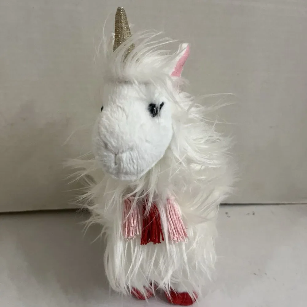 PIER 1 Llamacorn Stuffed Plush Furry Animal Llama & Unicorn Sophia 12” tall